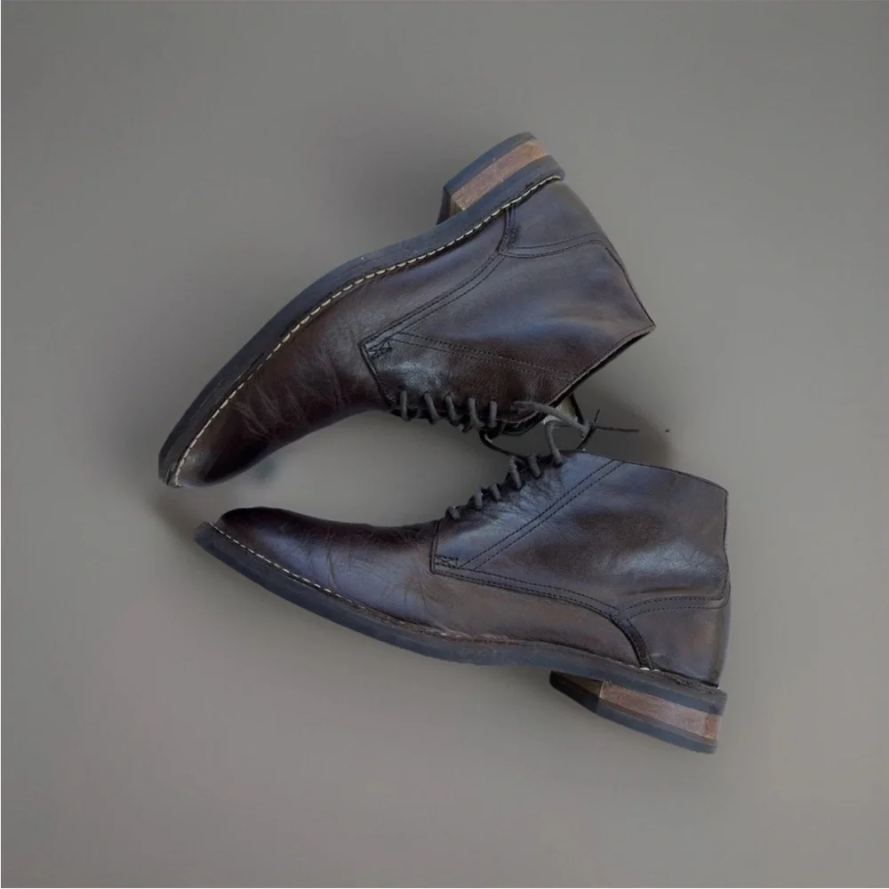 Cole Haan Men Brown Leather Lace Up Chukka Boots Size 9.5